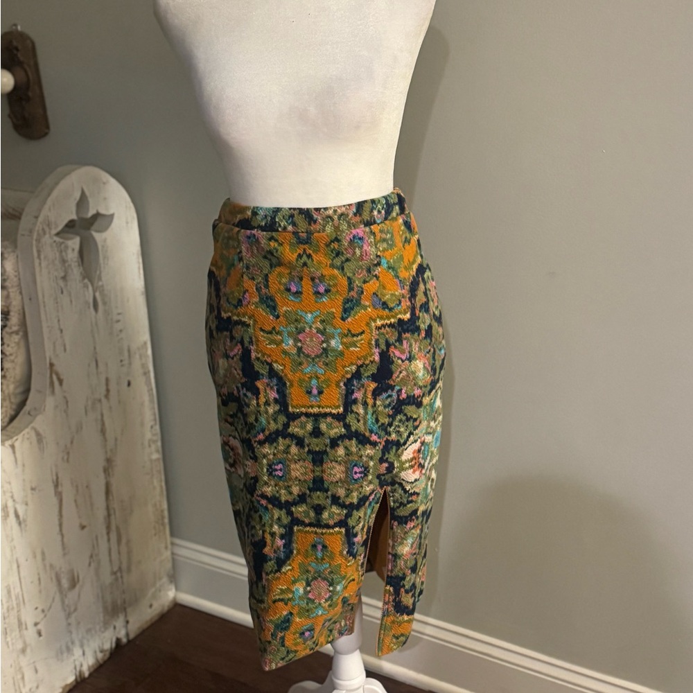 Maeve Multicolor Patterned Midi Skirt, Fall transition, so many compliments!!